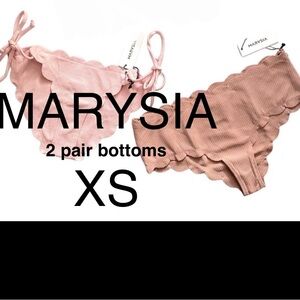 MARYSIA Swim Bottoms 2 Pc Bundle Pink Blush XS